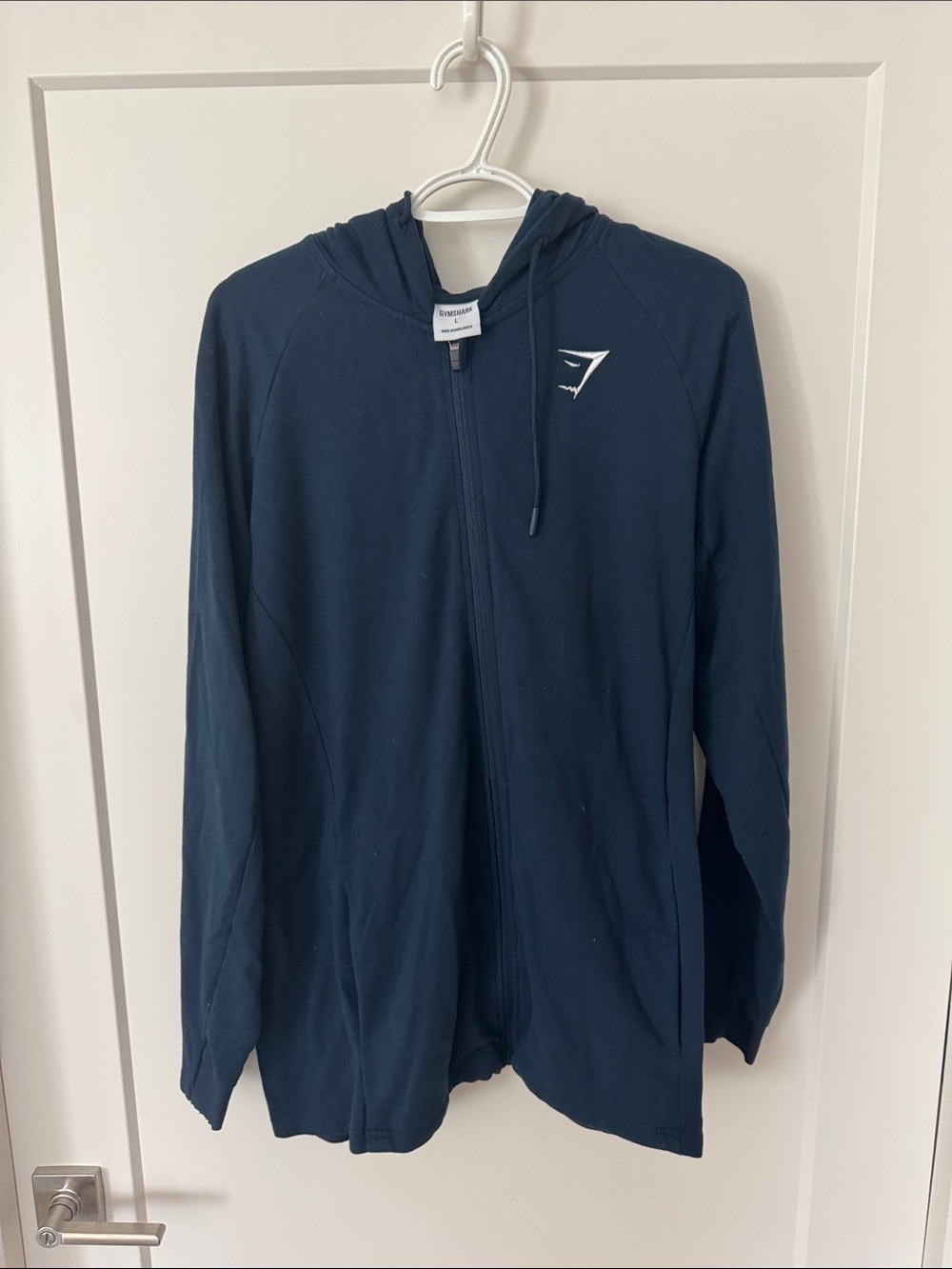Gymshark Men's Navy Full-Zip Hoodie